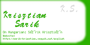 krisztian sarik business card